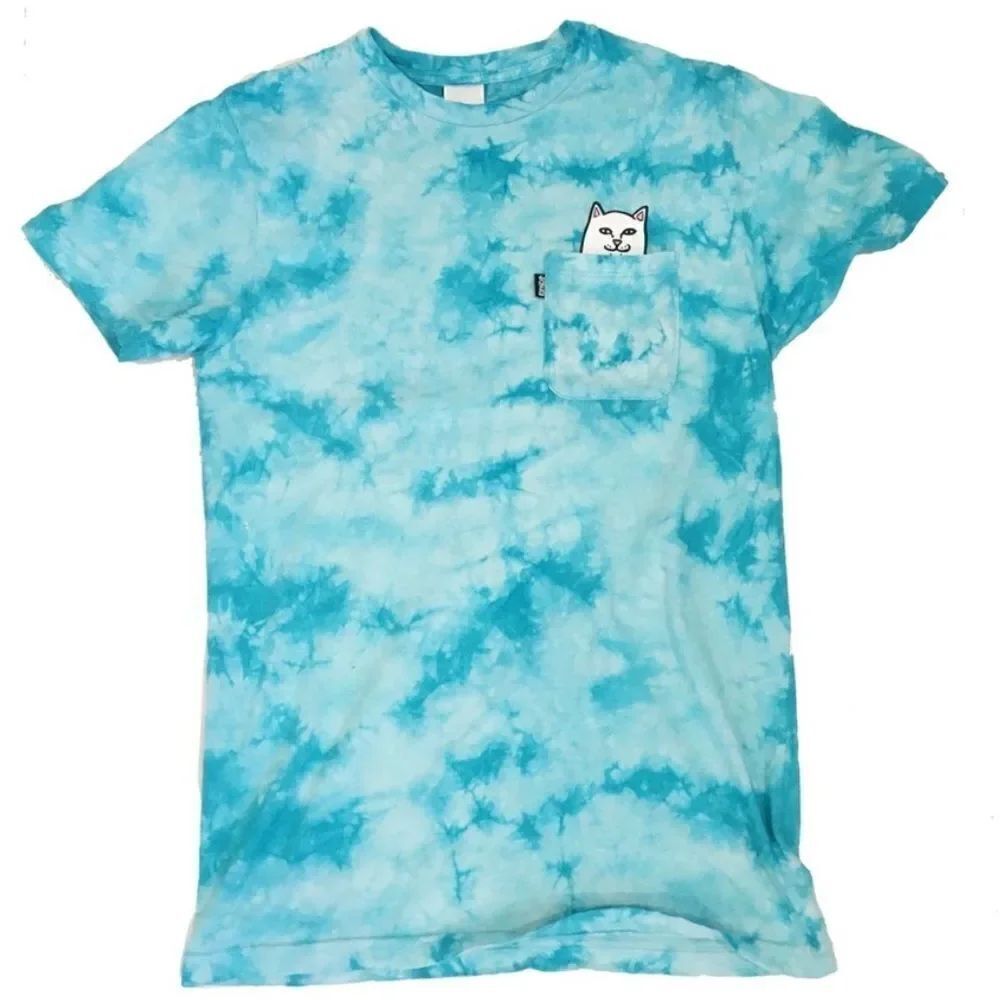 RipNDip Lord Nermal in Pocket Gesture Tie Dye Tee Shirt!